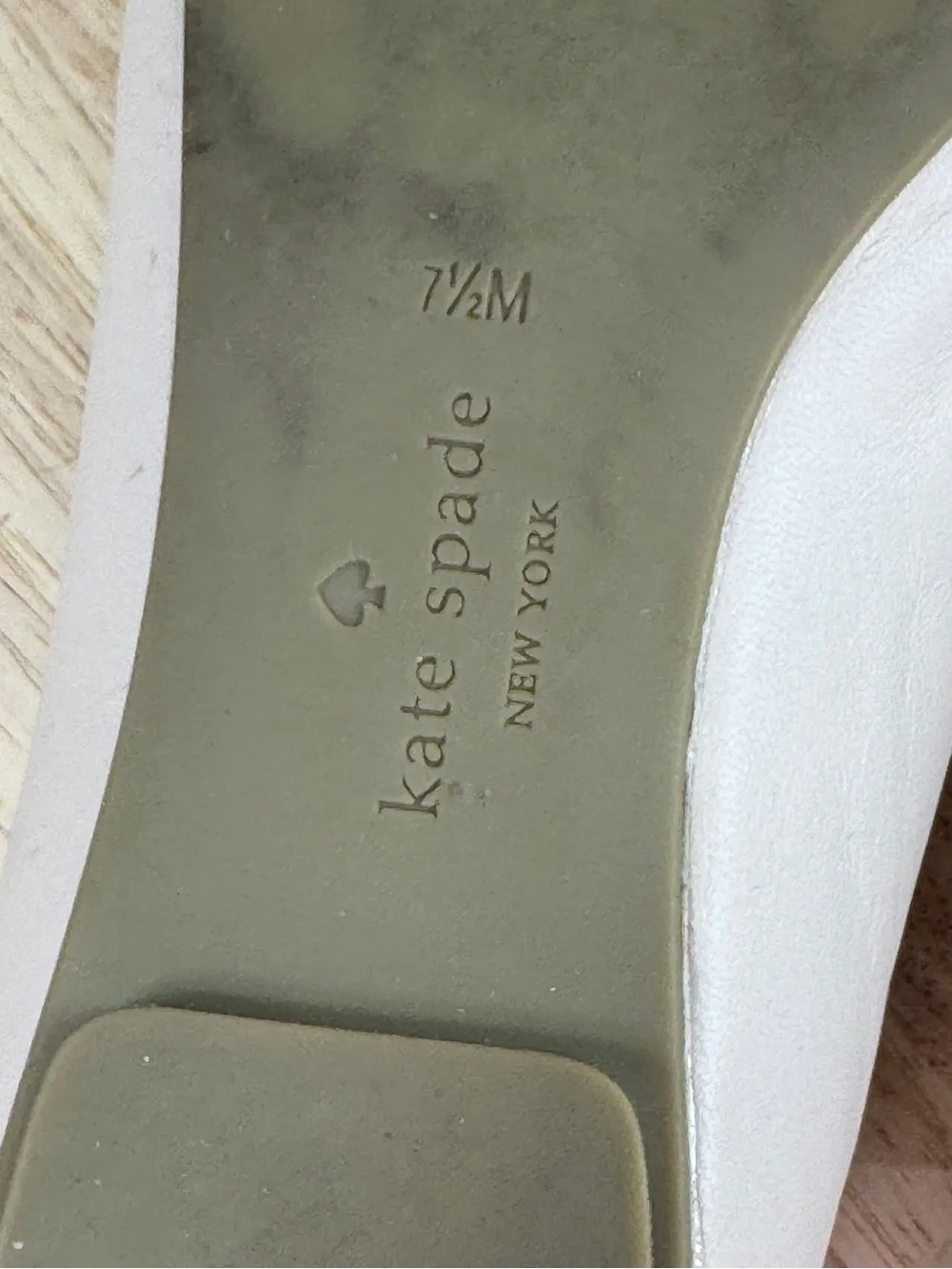 Kate Spade Elent Flex Scallop Edge Ballet Flats Blush Tan 7.5 Leather Neutral